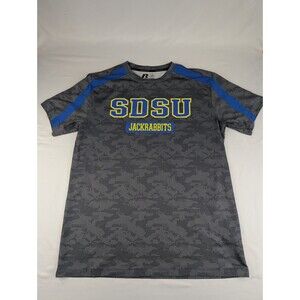 L South Dakota State Jackrabbits Short Sleeve Shirt SDSU Gray Camo Russell